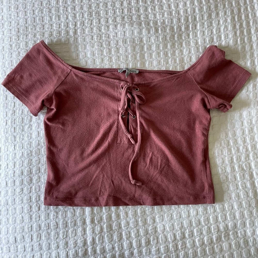 Lace Up Crop Top